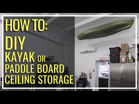 How To: Home Made Kayak Storage Hoist - Hanging a Kayak in a Garage - Cheap and Easy! - DIY