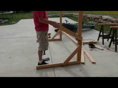 Kayak Rack made from scrap wood DIY