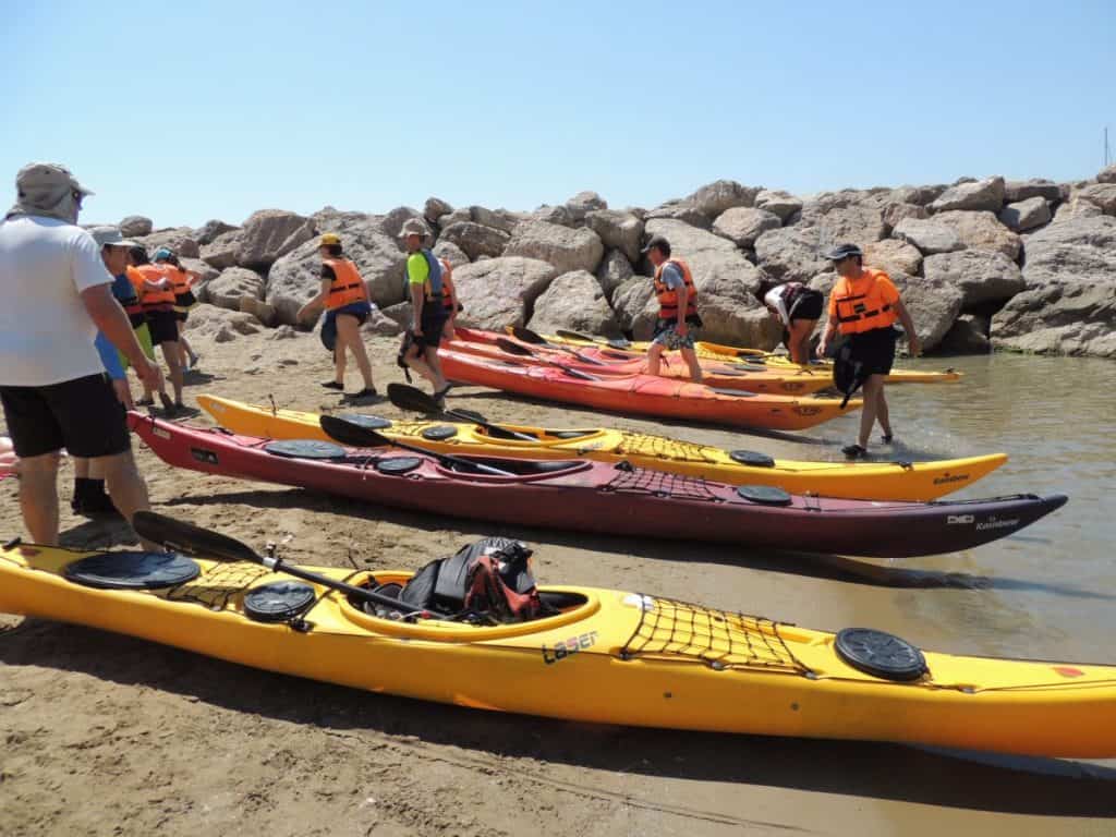 Kayaker taking a lesson at a Kayaking Club