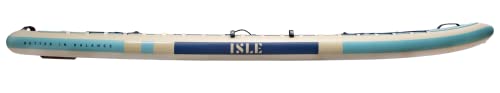 ISLE Switch Inflatable Hybrid Kayak-Stand Up Paddle Board | 2in1- Kayak & Paddle Board Bundle, Incl. Kayak Seat, Paddle, Hand Pump, Travel Bag, 11.6 x 35.5 x 6 in - max. 425 lbs - Aqua/Navy
