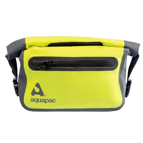 Aquapac Heavy Duty Waterproof Waist Pack Acid Green, Made in the UK, 3 Litre Capacity, Travel Essential, 5 Year Warranty, Hiking, Mountain Biking, Running Accessory