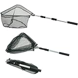 Fishing Landing Net with Telescoping Pole Fishing Net Freshwater Fishing Net for Pond, Handle Full Extended to 50 Inches