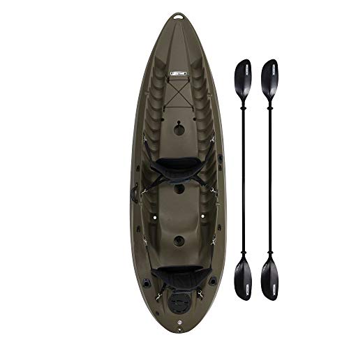 Lifetime Sport Fisher Single or Tandem Kayak, 10 Feet, Olive Green