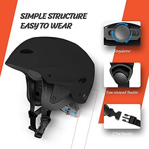 Adjustable Adult Water Sports Helmet with Ears,Perfect for Kayaking, Boating,Surfing