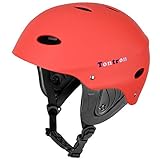Tontron Kayaking Helmet (Matte Warm Red,Medium)
