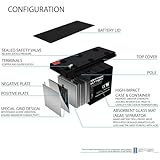 ML9-12 - 12 Volt 9 AH, F2 Terminal, Rechargeable SLA AGM Battery,Pack of 1