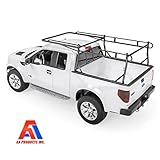 AA-Racks Model X39 Truck Bed Ladder Rack Side Bar with Long Cab Ext (X39-LC-Black)