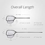 KastKing Madbite Fishing Net Folding Landing Nets, 24 inch Hoop Size(Improved Telescopic Handle)