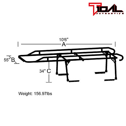 Tidal Contractor Pickup Truck Ladder Lumber Rack
