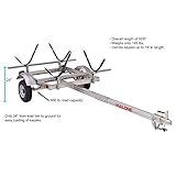 Malone MPG586XJ EcoLight 2 Kayak Trailer with 2 J-Rack Kayak Carriers | 14' / 400 lbs Capacity | Fully Submersible | Marine Grade Galvanized Steel Construction