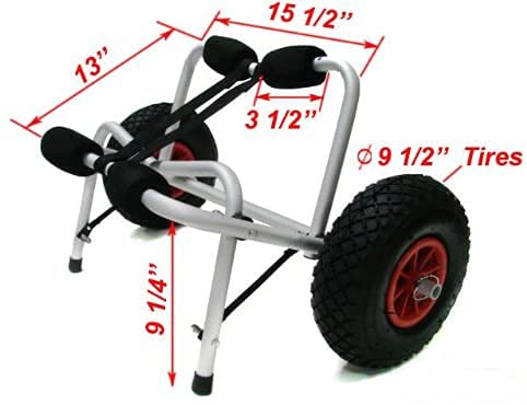 TMS CART-CANOE/KAYAK-KY001 New Jon Boat Kayak Canoe Carrier Dolly Trailer Tote Trolley Transport Cart Wheel