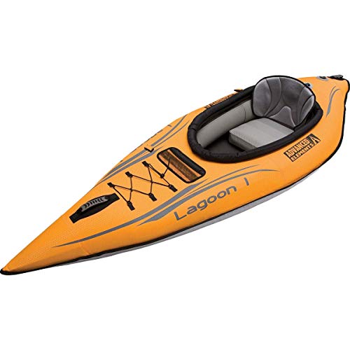 Advanced Elements Lagoon 1 Person Inflatable Kayak,Orange/Gray