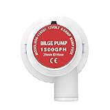 AIRTAK Bilge Pump for Boat DC12V 1500GPH Small Bilge Pump 12 Volt Electric Water Pump Low Noise with The Switch