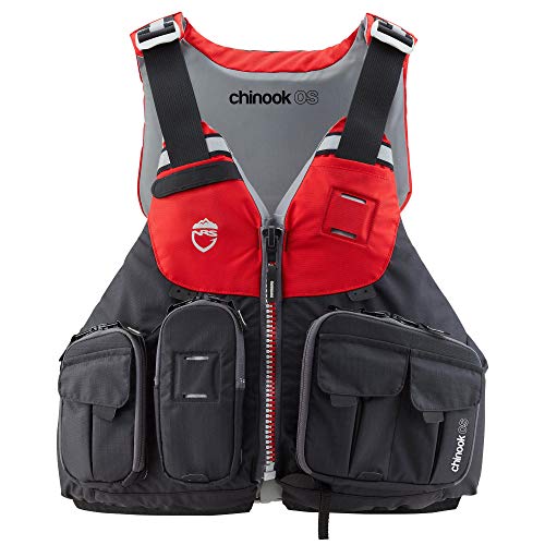 NRS Chinook OS Fishing Lifejacket (PFD)-Red-L/XL