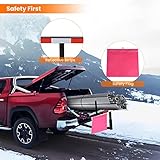 Goplus Pick up Truck Bed Hitch Extender Adjustable Extension Rack w/Flag for Ladder, Rack, Canoe, Kayak, Long Pipes and Lumber (Black)