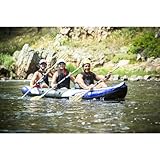 Sevylor Big Basin 3-Person Inflatable Kayak with Adjustable Seats & Carry Handles, Heavy-Duty PVC Construction for Rugged Use & Boston Valve for Easy Inflation/Deflation
