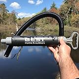 Best Marine and Outdoors Manual Bilge Pump, Portable Hand Water Pumps with 2ft Hose, Kayak & Boat Emergency Accessories, Small, Hand Operated, Suction & Siphon Water Extractor & Removal