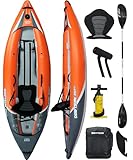 Driftsun Rover Inflatable Kayak - White Water Kayaks for 1 and 2 Person, High Pressure Dropstitch Floor Kayak for Adults with Padded Seats, Action Cam Mount, Aluminum Paddles and Quick Inflate Pump