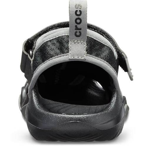 Crocs Men's Swiftwater Mesh Deck Sandals, Black, 7 Men