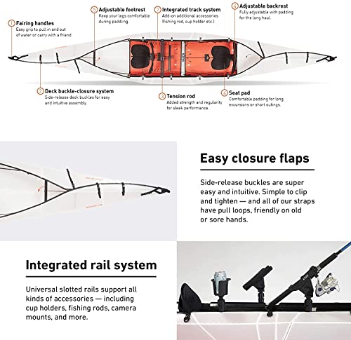 Oru Kayak Haven Foldable Kayak | for 1 or 2 People - Stable, Durable, Lightweight - Lake and River Kayaks - Beginner, Intermediate - Size (Unfolded): 16'1