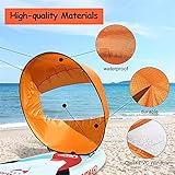Cozylive, Large 46In Kayak Downwind Sail, Inflatable KayakBoat Tandem Kayak Paddle Accessories,Instant Popup Sail with Kayak Downwind Wind Sail Clear Window and Storage Bag,Compact & Portable, Green