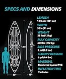 Driftsun Rover Inflatable Kayak - White Water Kayaks for 1 and 2 Person, High Pressure Dropstitch Floor Kayak for Adults with Padded Seats, Action Cam Mount, Aluminum Paddles and Quick Inflate Pump