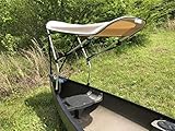 Beige 2' by 5' Sun Shade/Canopy/Umbrella for Canoe/Kayak by Cypress Rowe Outfitters, Blocks UV, Rain