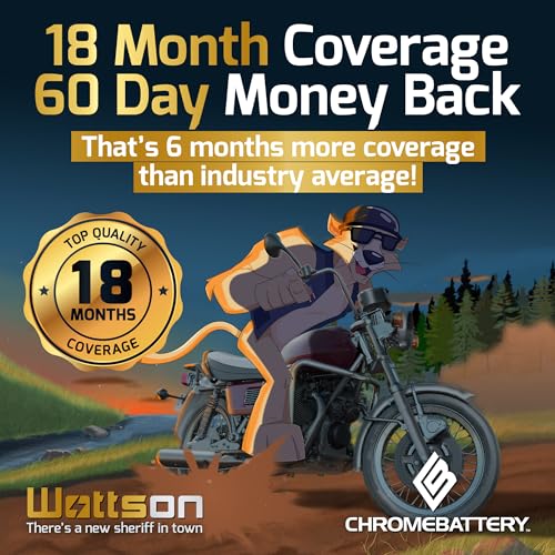 CB CHROMEBATTERY 12V 7AH Sealed Lead Acid (SLA) Rechargeable Battery – F1 Terminal – Deep Cycle Design – for UPS, Alarm Systems, Emergency Lighting, Scooters, Ride-On Toys, Solar & More