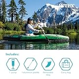 INTEX 68305EP Challenger K1 Inflatable Kayak Set: Includes Deluxe 86in Kayak Paddles and High-Output Pump – Adjustable Seat with Backrest – Removable Skeg – 1-Person – 220lb Weight Capacity