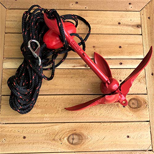 Airhead Complete Grapnel Anchor System , Black , 3.5 LBS, 25' ROPE, A-2