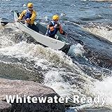 Sea Eagle TC16 Inflatable 16’ High Pressure Drop Stitch Travel Canoe-Wood Web Seats, Pump, Bag and Optional Paddles for Lakes, Rivers & Bays-Easy to Transport, Pack & Stow (TC16 Startup Package)