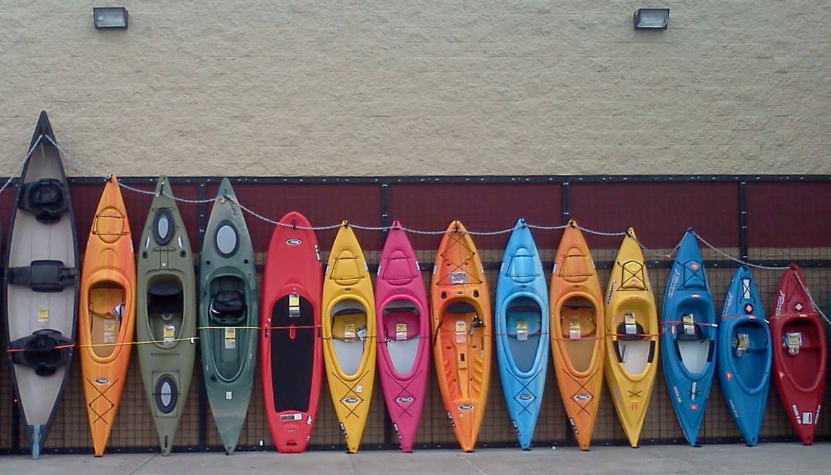Selection of beginner kayaks