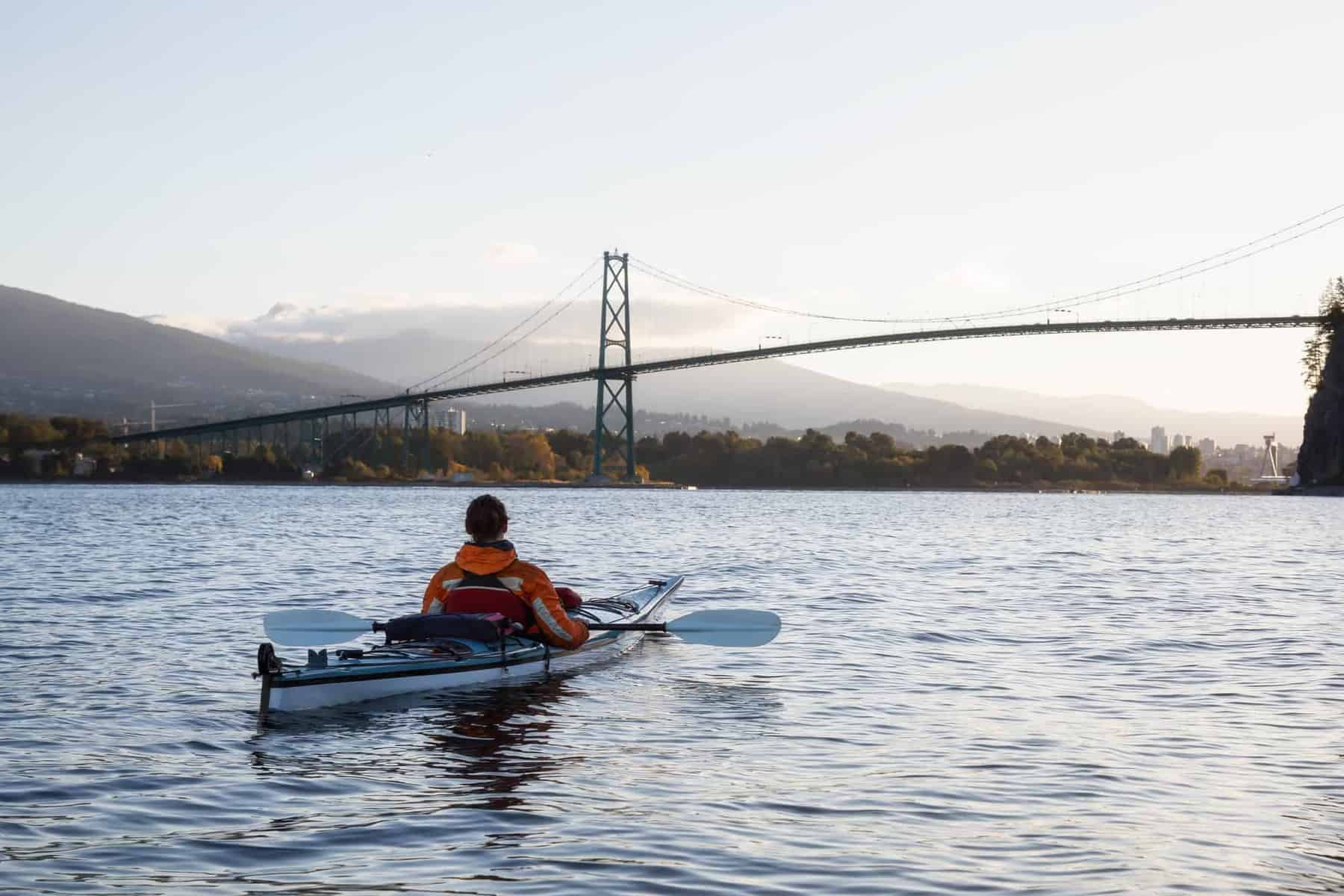 sea kayaking with a kayak rudder