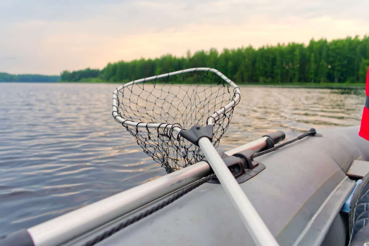 Fishing on an inflatable boat