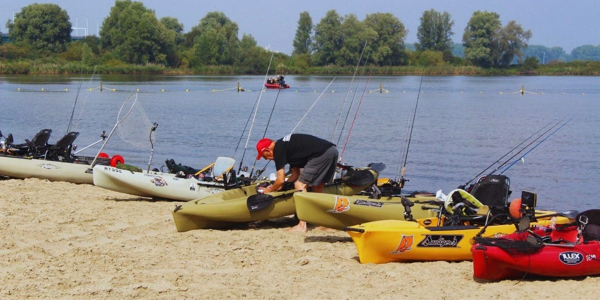 Fishing Kayaks on shore
