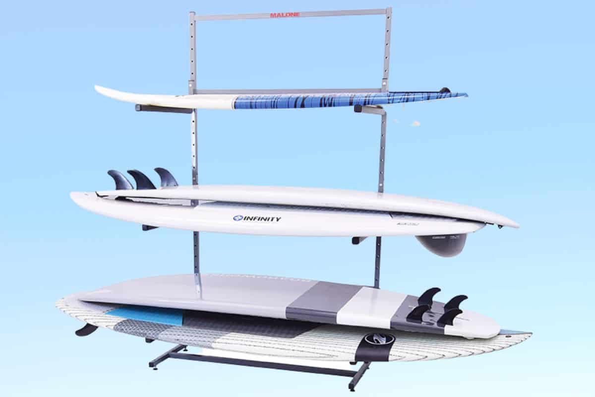 Freestanding rack for paddle boards