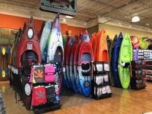 Kayaks for sale in store