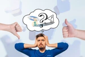 Man looking confused wondering if Inflatable kayaks are good or bad