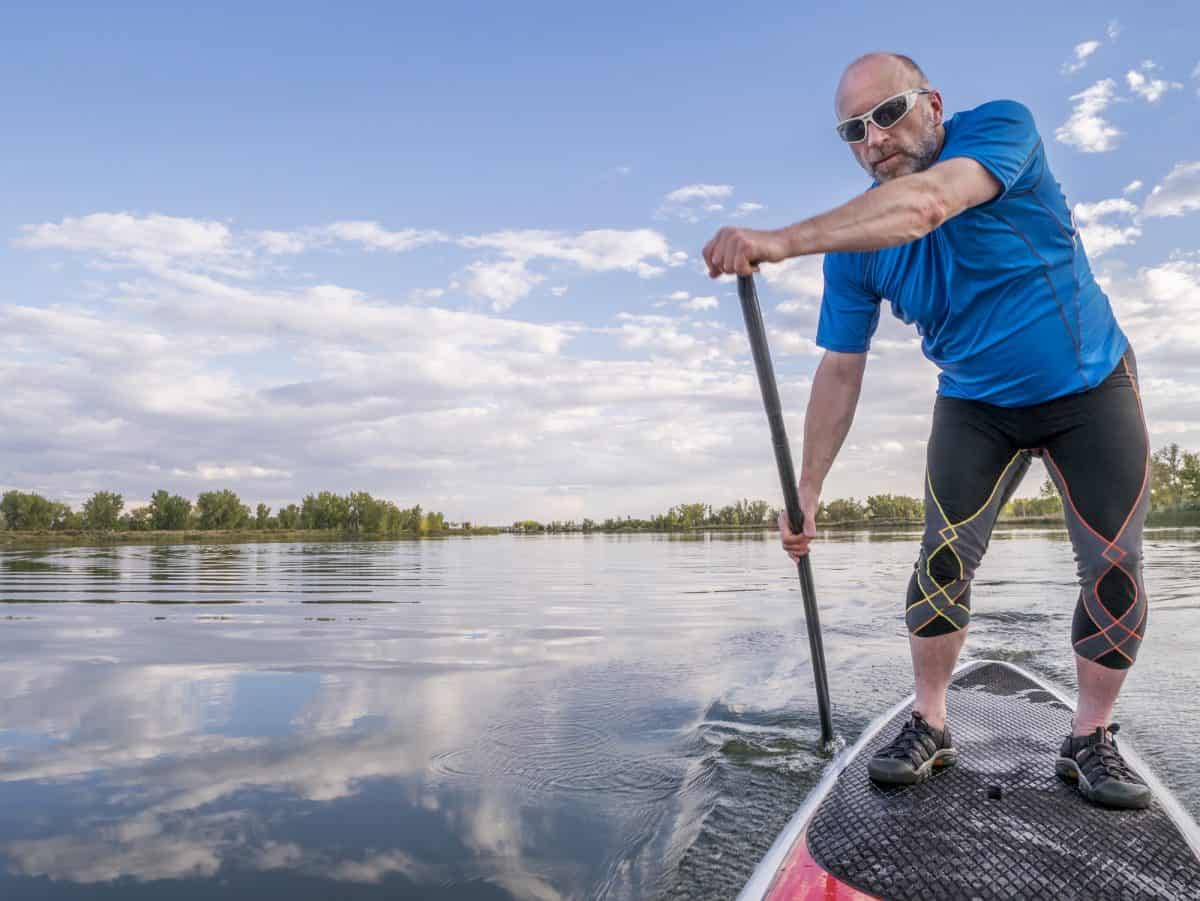 Paddle boarding works more than just your arms