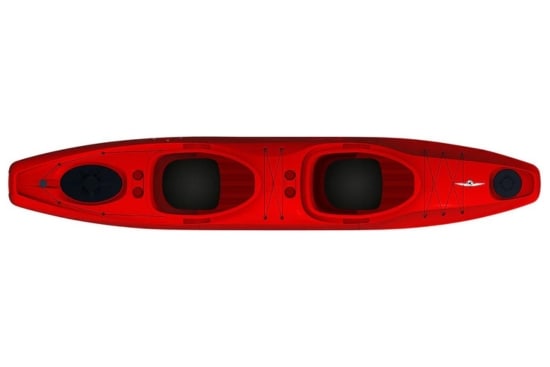 Point 65 Martini GTX sit inside kayak bright red - top view
